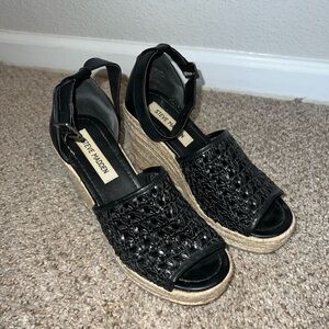 Black steve Madden wedges